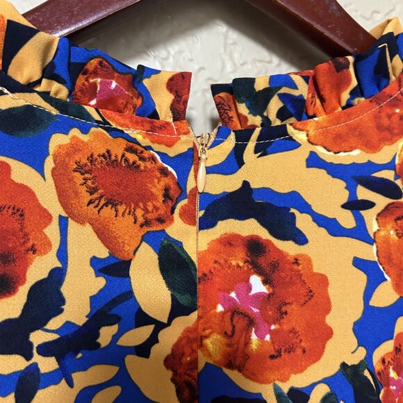 Never Fully Dressed Womens Maxi Dress Orange Floral Size 12 - Picture 8 of 11